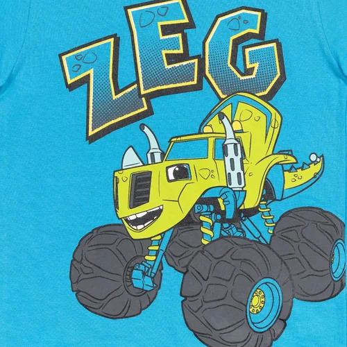 Vista 7 de Blaze and the Monster Machines Pickle Crusher Blaze Stripes Zeg Stripes - Paquete de 3 camisetas para niños pequeños a niños pequeños