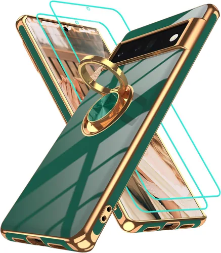 Vista 69 de Funda para Motorola Moto G 5G 2024: Funda Moto G Play 5G 2024 con 2 piezas de protectores de pantalla, soporte de anillo de rotación de 360°