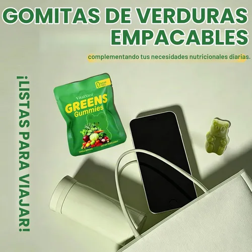 Vista 4 de Gomitas de verduras para adultos sin azúcar, gomitas de verduras diarias