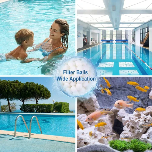Vista 7 de Bolas de filtro de piscina de 4.6 libras para filtro de arena, cartuchos de medios de filtro de arena reutilizables, repuesto para bomba de filtro