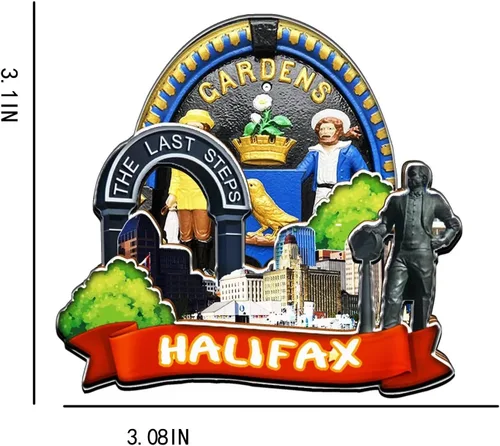 Vista 3 de Halifax - Imán de madera para nevera, diseño de Canadá, monumentos en 3D, recuerdos coleccionables, decoración hecha a mano, 1324