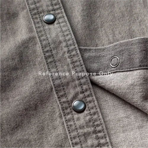 Vista 9 de CRAFTMEMORE 20 juegos de botones de perlas negras de 0.25 pulgadas (0.413 in) para camisa occidental (negro)