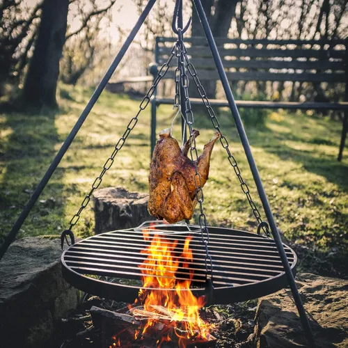Vista 7 de Onlyfire - Estante para freír pollo y aves de corral con elevador de mango Hook for Deep Fry Pot Grill, Stainless Steel, Vertical Turkey Fryer