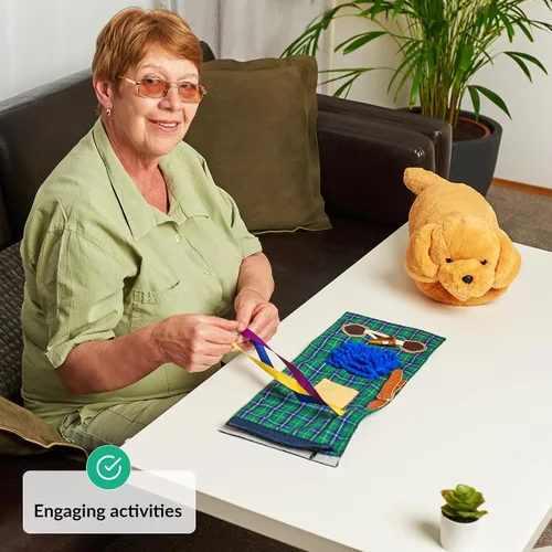 Vista 5 de Muff y manta para ancianos Manta antiestrés para demencia Productos de demencia para ancianos Regalo y actividades para personas mayores