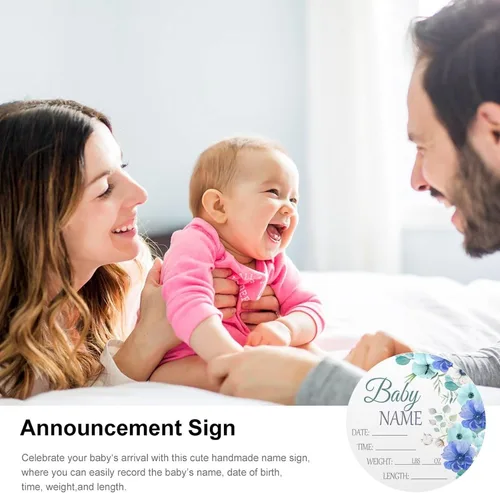 Vista 6 de Letrero de anuncio personalizado para recién nacido, letrero de anuncio de nombre de bebé para hospital, regalos de baby shower, para niñas recién