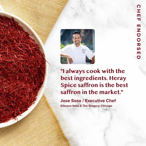 Vista 6 de Heray - Hilo de azafrán afgano premium, calidad Super Negin A+ Fresh Pure All Red Thread, especias doradas para bouillabaisse, risotto, paella, té