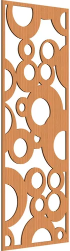 Vista 155 de 9 3/8"W x 24 3/8"H x 1/4"T Farwell Decorativos Paneles de Pared de Madera Calado, Hickory