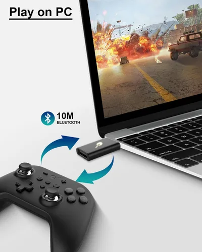 Vista 5 de GuliKit Adaptador inalámbrico Goku, compatible con consolas PS4 Switch Xbox Series SX Xbox One, compatible con controlador Kingkong Pro, controlador