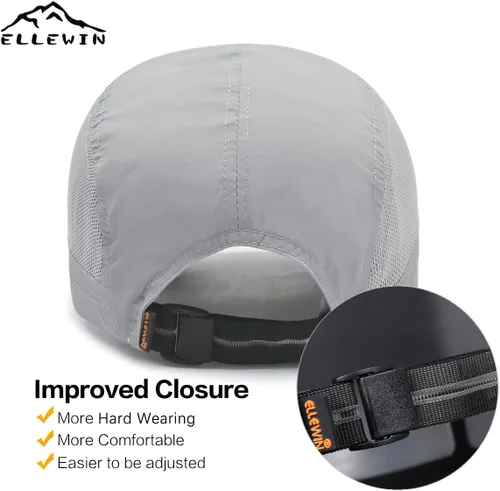 Vista 23 de ELLEWIN Gorra de béisbol unisex UPF 50 sin estructura, con pico grande y plegable