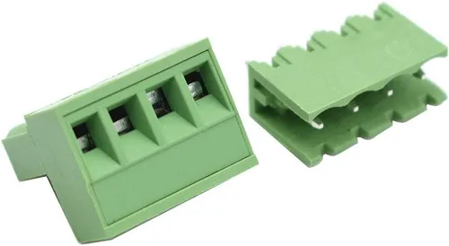 Vista 3 de 4Pin 0.200 in 2EDG Accesorios de audio y video Pin recto hembra y macho PCB Adaptadores de bloque de terminales enchufables verde - (10 piezas)