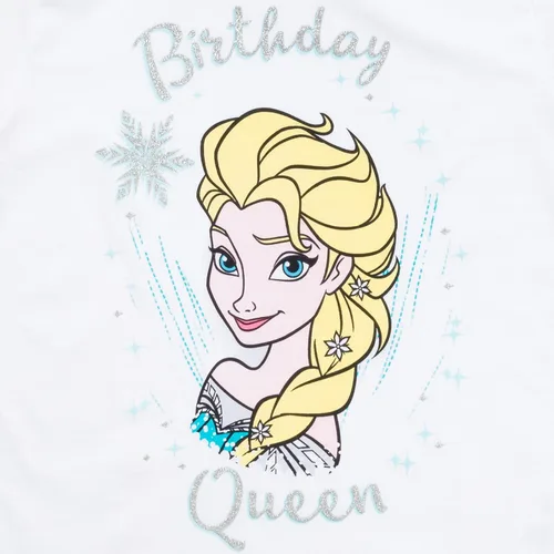 Vista 2 de Disney Minnie Mouse Princess The Little Mermaid Moana Lilo & Stitch Frozen Elsa - Camiseta de cumpleaños para niñas pequeñas y grandes