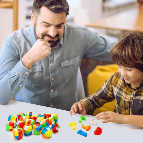 Vista 6 de Bbiamsleep Juego de rompecabezas de plástico original en 3D, juego de rompecabezas de bola mágica, rompecabezas de inteligencia para niños y niñas