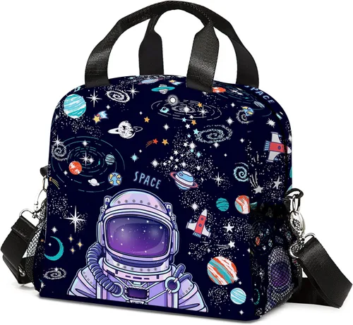 Vista 14 de Bolsa de almuerzo de fútbol con aislamiento, bolsa de comida de gran capacidad para niños, mujeres y hombres, bolsa enfriadora, impermeable, correa