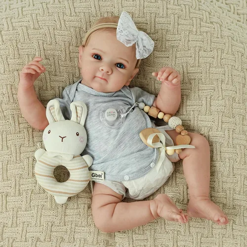 Vista 5 de WOOROY Muñecas realistas de bebé Reborn – 20 pulgadas de silicona realista bebé niña con cuerpo de vinilo completo, muñeca de bebé recién nacida