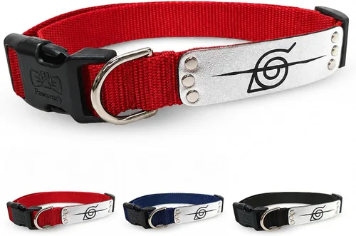 Vista 18 de Collar de perro Naruto para perros grandes, medianos, pequeños y XS: collar para perros de anime con licencia oficial de Naruto Shippuden Arena