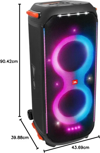 Vista 13 de JBL PartyBox 710 - Altavoz de fiesta con sonido potente, luces integradas y graves extra profundos, IPX4 a prueba de salpicaduras, conectividad