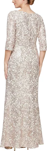 Vista 2 de Alex Evenings Vestidos largos de lentejuelas para mujer con mangas
