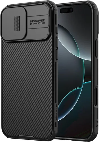 Vista 15 de Nillkin Funda para iPhone 16 con cubierta deslizante para cámara, [protección mejorada de lente de cámara] Funda protectora delgada a prueba