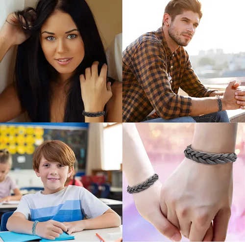 Vista 5 de Pulsera de cuero genuina, difusor de aceites esenciales