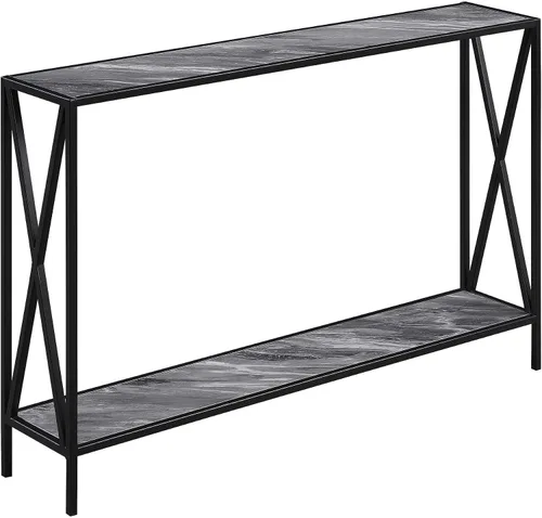 Vista 9 de Convenience Concepts Tucson - Mesa de consola, madera de granero/negro.