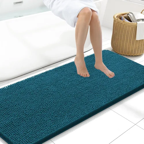 Vista 96 de Arotive Alfombras de baño de felpilla extrasuaves y absorbentes, de 24 x 16 pulgadas, lavables a máquina, parte trasera de goma antideslizante