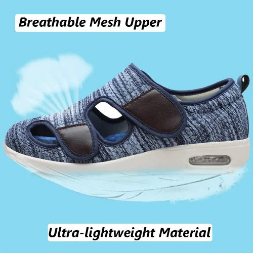 Vista 2 de W&LESVAGO Zapatos diabéticos de ancho ancho para mujer, cojín de aire, ligero y cómodo sandalias para caminar para ancianos hinchados pies vendados