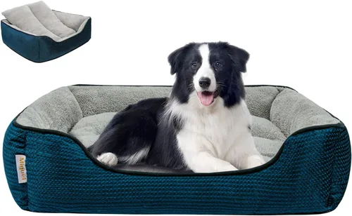 Vista 10 de Miguel Cama lavable para perros y gatos con cojín extraíble para perros medianos y pequeños, sofá cama para mascotas fácil de lavar con cojín Negro