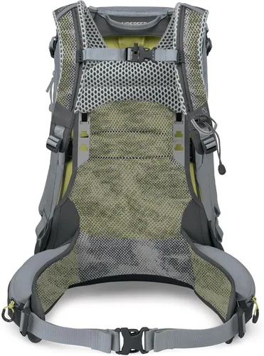 Vista 10 de Osprey Sirrus 24L Mochila de Senderismo para Mujeres - Mochila de Día Ajustable con Cubierta Impermeable para Lluvia y Bolsillos para Botellas, Gris