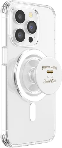Vista 3 de Elegante diseño Espresso Martini Social Club para despedida de soltera PopSockets MagSafe PopGrip para iPhone