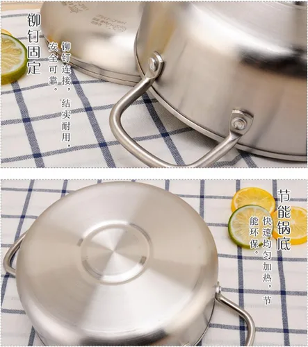 Vista 3 de Olla para freír Tempura de acero inoxidable, mini sartén profunda con escurridor, con termómetro de 7.9 pulgadas (7.9 in) (A)