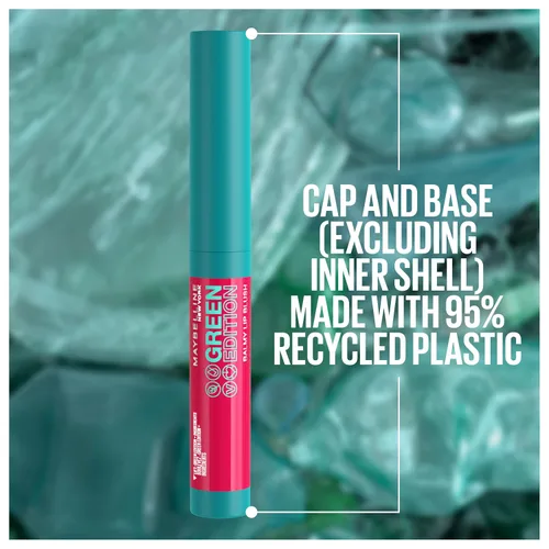 Vista 8 de Maybelline Green Edition Balmy Lip Blush, formulado con aceite de mango, Bonfire, Blue Red, 1 unidad