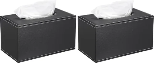 Vista 26 de Sumnacon Tissue Box Cover Rectangle Linen Tissue Box,Stylish Tissue Box Holder with Magnetic Bottom,Decorative Tissue Cover for Bathroom Toilet Beige