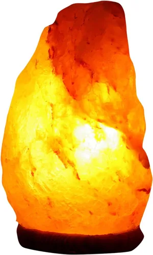 Vista 3 de Lámpara natural de sal del Himalaya (4–6 libras) – Lámpara de roca de cristal tallada a mano para decoración del hogar, dormitorio, oficina y spa