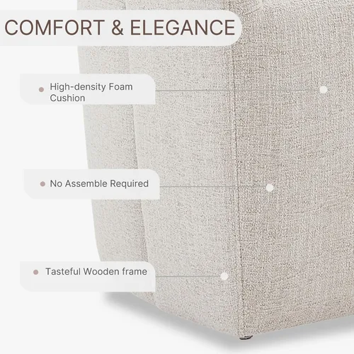 Vista 5 de KISLOT Sillas de comedor tapizadas con ruedas, sin montaje, moderno sillón de barril con rodillos para comedor, dormitorio, sala de estar, sala