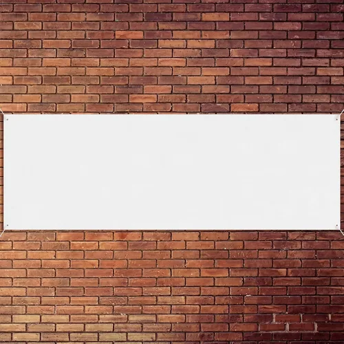 Vista 31 de Zonon Pancartas grandes en blanco y letreros de tela Oxford de poliéster para decorar con cuerda colgante para pared interior y exterior, carteles
