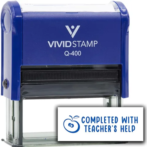 Vista 12 de Vivid Stamp Completado con sellos de ayuda del profesor para calificar sellos de goma autoentintados (tinta negra) - Q-200 Negro