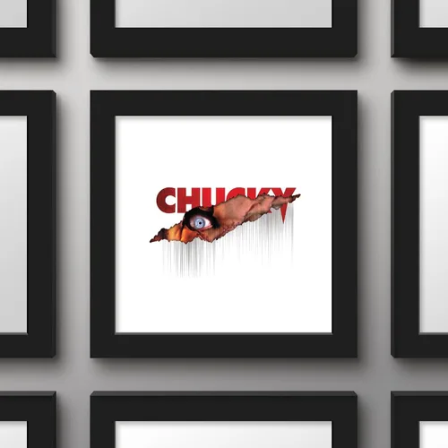 Vista 2 de Trends International Gallery Pops Child's Play - Póster de pared de ojo de Chucky, 12.00 x 12.00 pulgadas, versión de marco negro