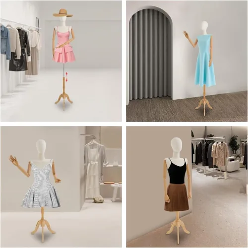 Vista 3 de Forma de vestido de torso de maniquí femenino, cuerpo de maniquí femenino de altura ajustable con soporte para costura y ropa, exhibición de joyas