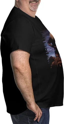 Vista 4 de GisjYoHlo Man Fat Man T Shirt Oversized Short Sleeve Cool Cotton Shirts Summer Tee