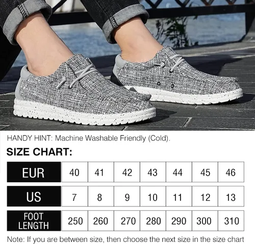 Vista 6 de Mocasines lavables a máquina para hombre, con cordones, informales, cómodos y transpirables, zapatos náuticos para el trabajo, suela suave, zapatos