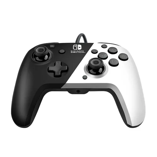 Vista 14 de PDP Gaming Faceoff Deluxe+ Wired Switch Pro Controller - Officially Licensed by Nintendo - OLED Model- BlackWhite - Nintendo Switch