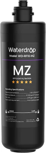 Vista 9 de Waterdrop RF10 - Cartucho de filtro de repuesto para filtro de agua debajo del fregadero 10UA/10UB, reduce PFAS, PFOA/PFOS, plomo, cloro, mal sabor