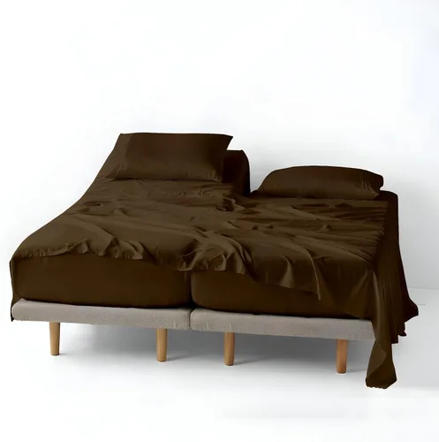 Vista 23 de ARlinen Juego de sábanas divididas tamaño Queen, 5 piezas, 100% algodón egipcio, bolsillo profundo de 16 pulgadas, ropa de cama suave de lujo