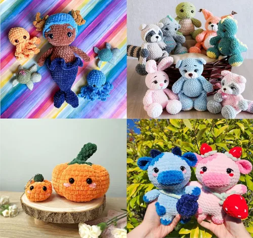 Vista 6 de Hilado de chenilla de terciopelo para amigurumi y punto de crochet súper voluminoso 100 gr (69,0 m) (Grosor del hilo 8 mm) (Verde espárrago) 1