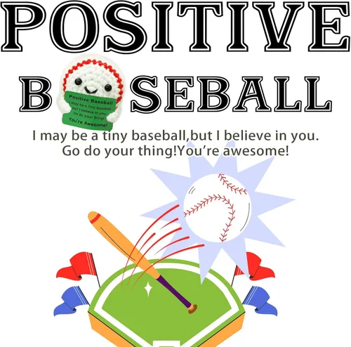 Vista 2 de Divertido mini regalo de béisbol de ganchillo para los amantes del béisbol, regalos de cumpleaños para hombres, mujeres, jugadores de béisbol, apoyo