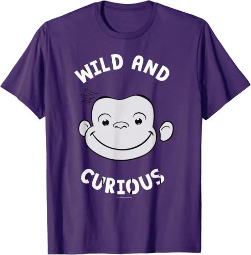 Vista 72 de Curious George Camiseta Big Face Wild and Curious Negro