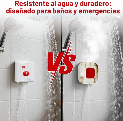 Vista 6 de Daytech Botón de pánico inalámbrico Alarma-120dB sirena estroboscópica