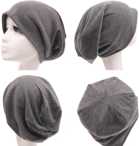 Vista 6 de UTTPLL Gorros de algodón holgados unisex ligeros, hip-hop, suaves, holgados, elásticos, gorros de quimioterapia para hombres y mujeres
