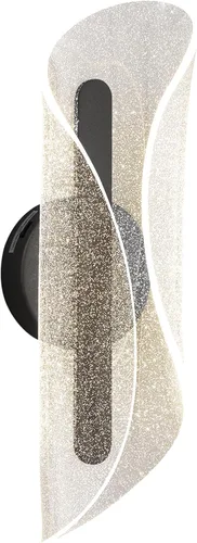 Vista 8 de Aplique de pared negro moderno lámpara de pared regulable LED lámpara de pared para sala de estar, pasillo, baño, dormitorio, 16.5 pulgadas