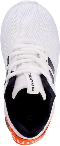 Vista 4 de Nautica - Tenis modernos y con detalles metálicos para niñas, zapato deportivo para correr con cordones I kappil I (niña grande, niña pequeña, niña)